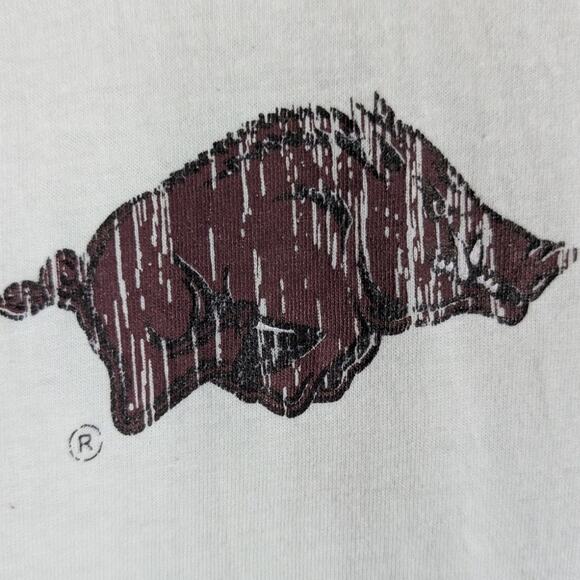 Razorbacks Henley Shirt Mens Medium Short Sleeve Izod Collegiate Arkansas Hogs - Picture 5 of 7